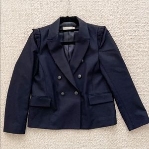 SandroTuxedo/Blazer jacket with satin inset